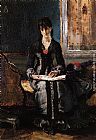 Alfred Stevens Portrait of a Young Woman painting